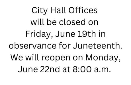 Closed for Juneteenth
