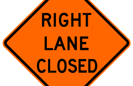 Right lane closed