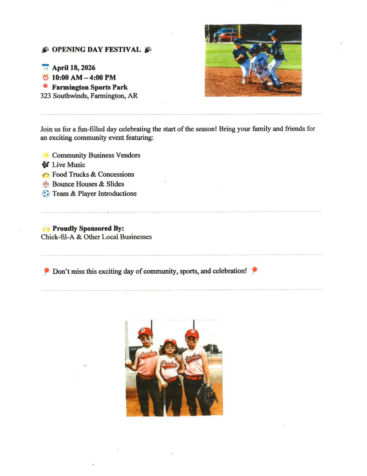 Opening Day Festival 