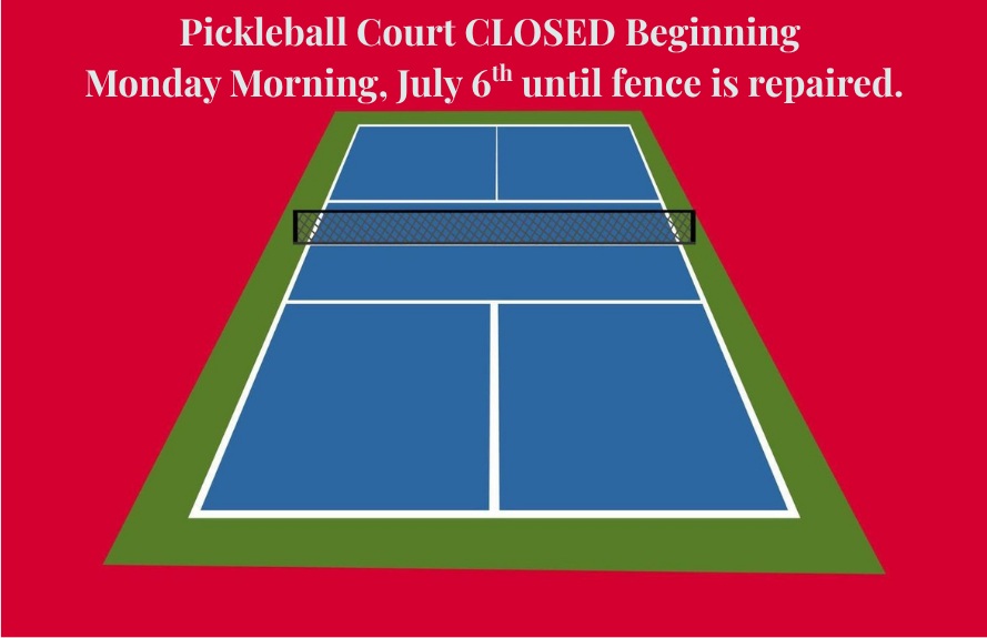 Pickleball courts closed