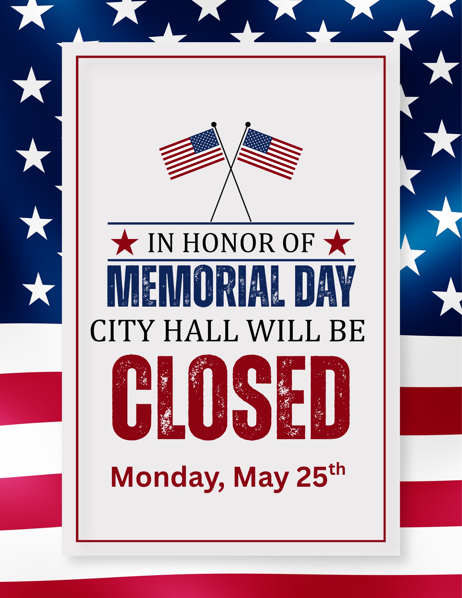 City Hall Closed