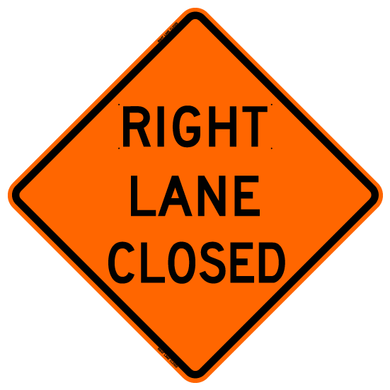 Right lane closed